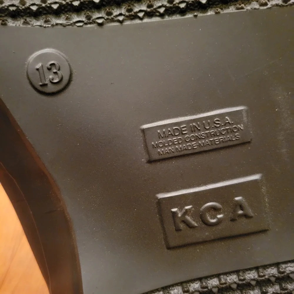 KCA 13 Rain Overboots Black Rubber Waterproof Hazmat Chores Military Gorpcore